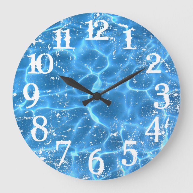 Grande Horloge Ronde White Distressed Numbers and Photo Overlay (Recto)