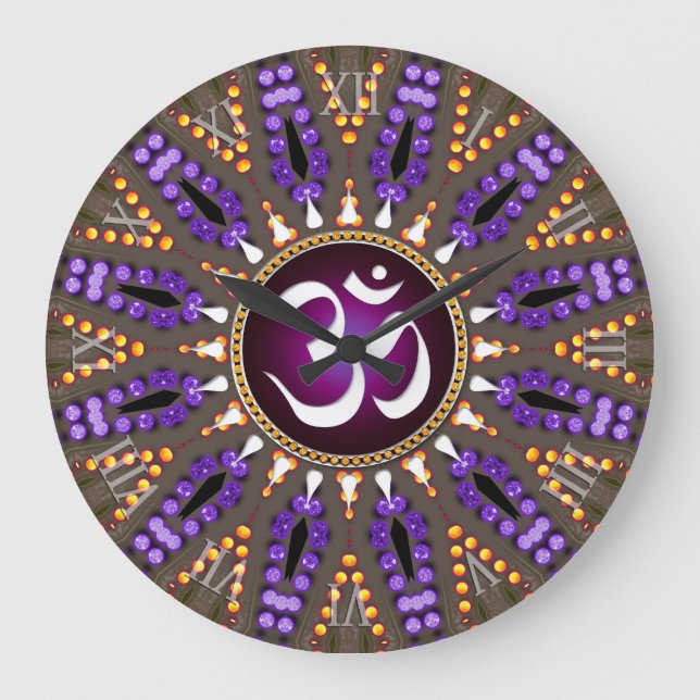 Grande Horloge Ronde White OM Energy Soleil bohème (Recto)