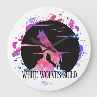 Grande Horloge Ronde White Wolves Guild Clock
