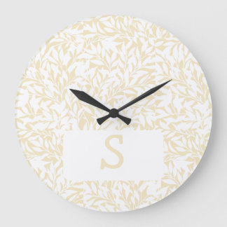 Grande Horloge Ronde Willow Whorl Silhouette - Yellow