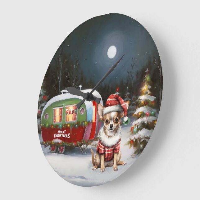 Grande Horloge Ronde Winter Chihuahua Caravan Christmas Adventure (Angle)