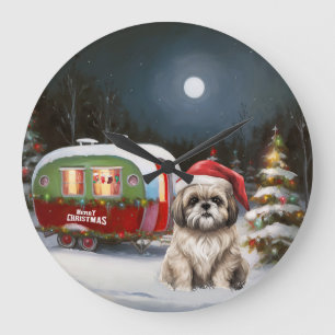 Grande Horloge Ronde Winter Havanese Caravan Christmas Adventure