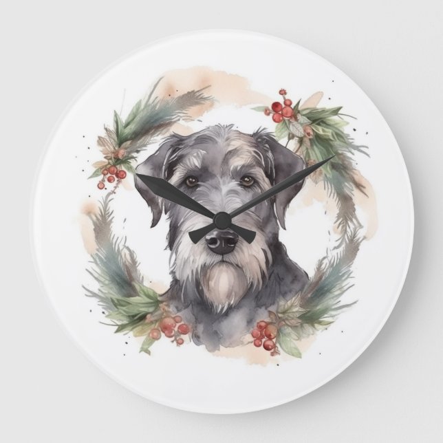 Grande Horloge Ronde Wolfhound Festive Wreath (Recto)