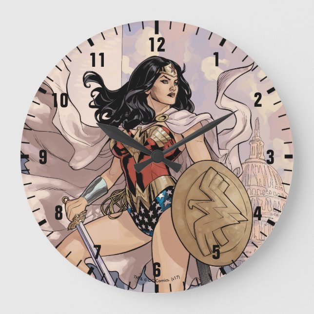 Grande Horloge Ronde Wonder Woman Couverture comique #13 (Recto)