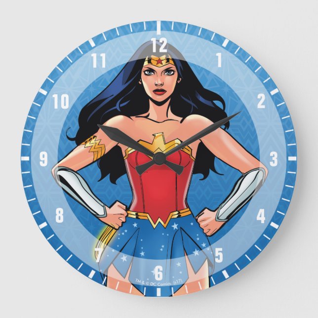 Grande Horloge Ronde Wonder Woman - Lutter Pour La Paix (Recto)
