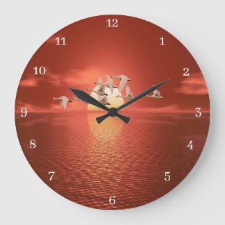 Grande Horloge Ronde Wouoper Swans