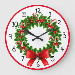 Grande Horloge Ronde Wreath Sucre de canne
