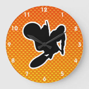 Grande Horloge Ronde Yellow Orange Motocross Whip