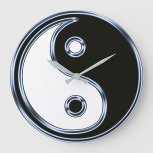 Grande Horloge Ronde Yin et Yang 2