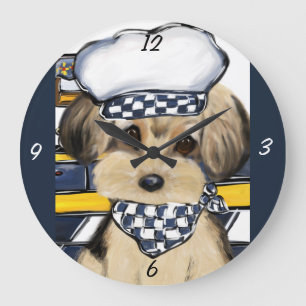 GRANDE HORLOGE RONDE YORKIE POO