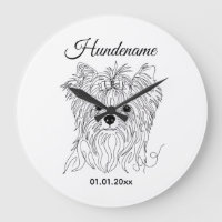 Yorkshire Terrier dessin en une ligne personnalisa