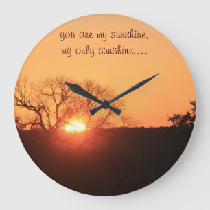 Grande Horloge Ronde You are my sunshine, wall clock