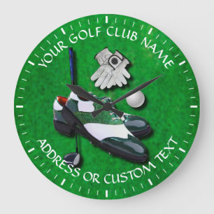 Grande Horloge Ronde Your Golfer Golf Club Name Golf Club Ovner
