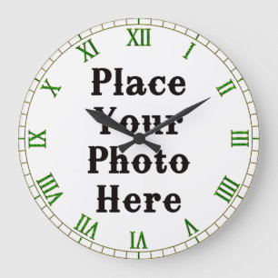 Grande Horloge Ronde Your Photo Here Wall Clock