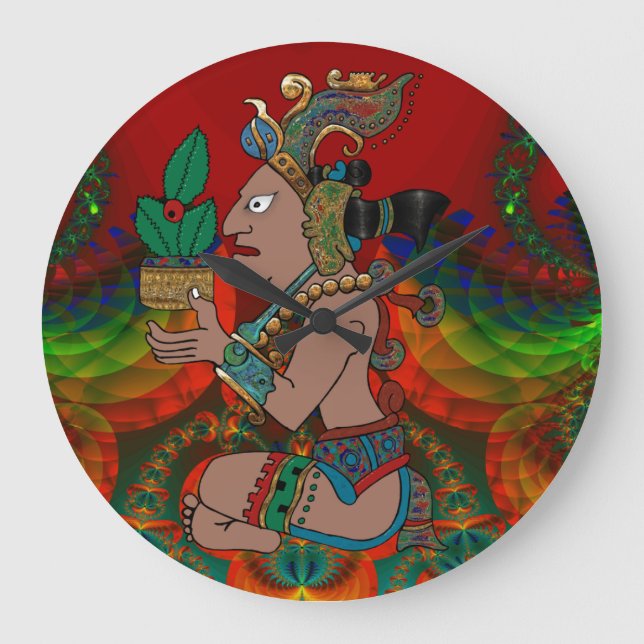 Grande Horloge Ronde Yucatan Mexicano psychédélique Visiones (Recto)
