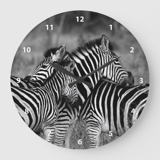 Grande Horloge Ronde Zebra Family (Recto)