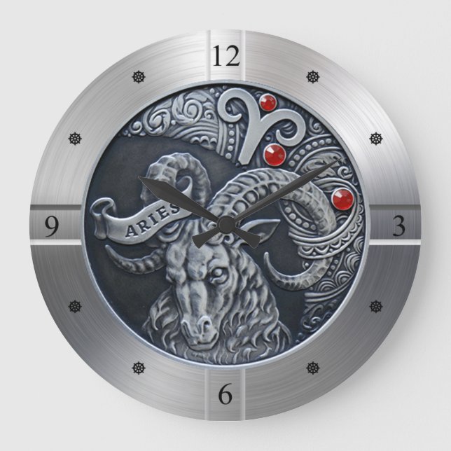 Grande Horloge Ronde Zodiac ~ Baies ~ Céleste ~ Astrologie occidentale  (Recto)