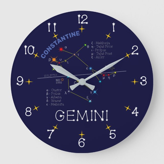 Grande Horloge Ronde Zodiaque Gemini (Recto)