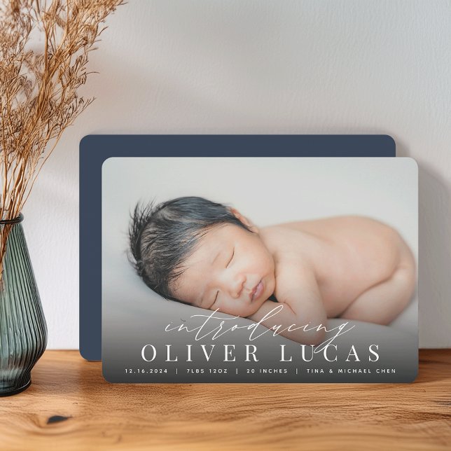 Grande introduction | Faire-part de naissance phot (Créateur téléchargé)
