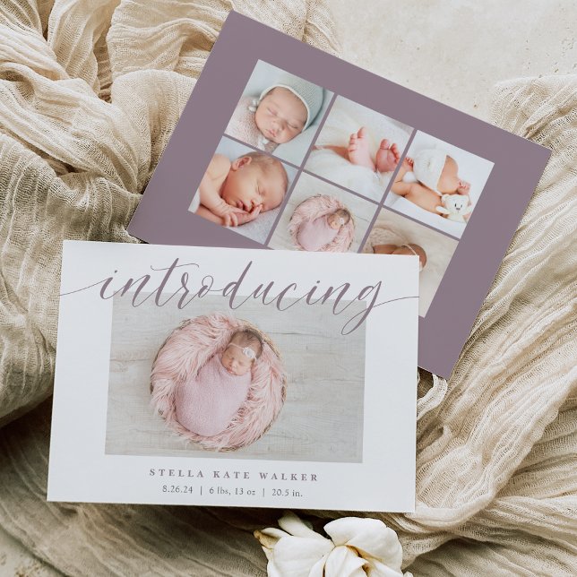 Grande introduction | Faire-part de naissance phot (Créateur téléchargé)