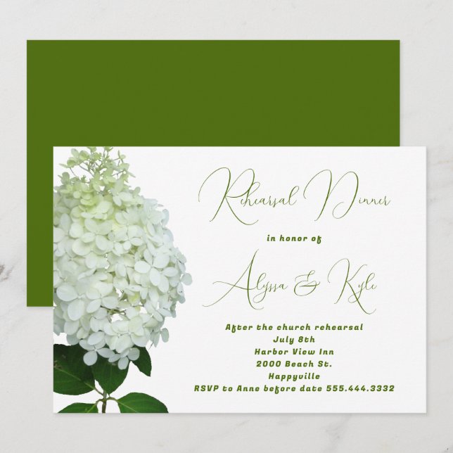 Grande invitation à la Mariage blanche (Devant / Derrière)