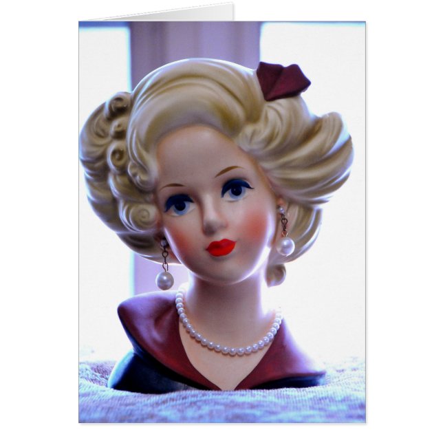 Grande Madame gonflante Head Vase Retro Cool des (Devant)