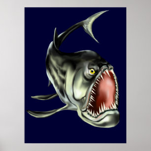 Grande mauvaise affiche de poissons