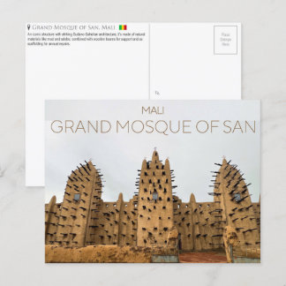 Grande Mosquée de San, Mali Carte postale