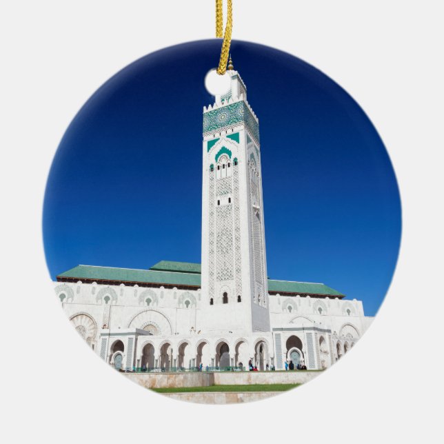 Grande Mosquée Hassan II, Casablanca, Morocco Ceramic Ornament (Front)