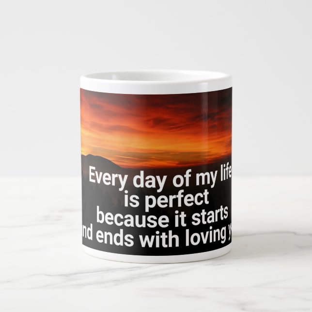 Grande Mug De Café Avec Citation D'Amour (Devant)
