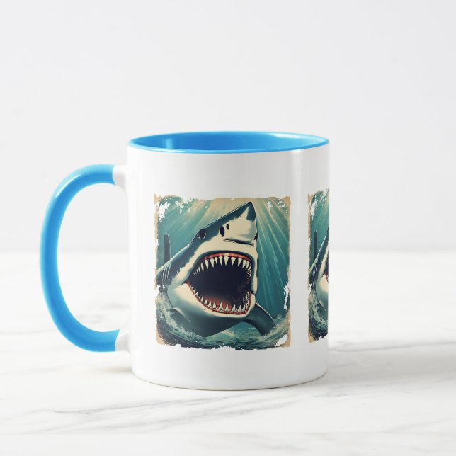 Grande Mug de requin blanc (Gauche)