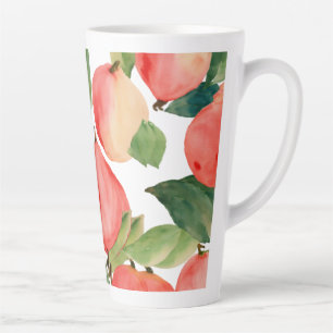 Grande Mug en latte - 17 oz avec aquarelle de frui