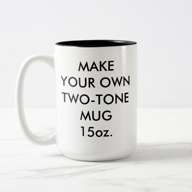 Grande Mug noir à deux tons personnalisées de 15 o (Gauche)