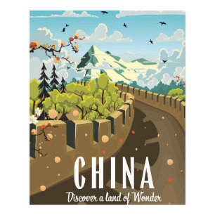 Grande muraille de la Chine poster de voyage