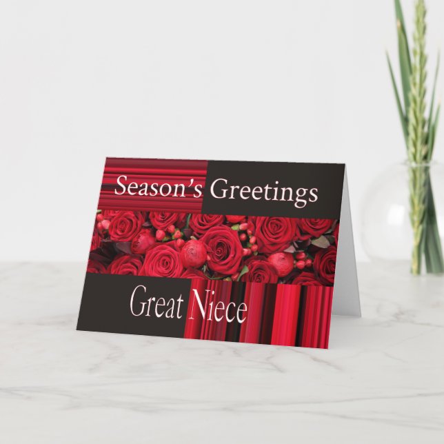 grande nièce Joyeuse carte de Noël (Devant)