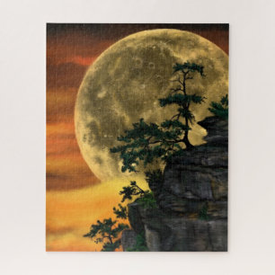Grande Pleine lune Nuit Jigsaw Puzzle - Peinture