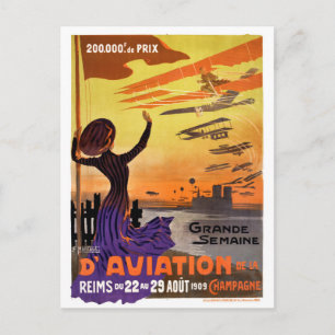 Grande semaine d'aviation de la Champagne Postcard