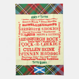Grande serviette de thé écossaise de tartan de