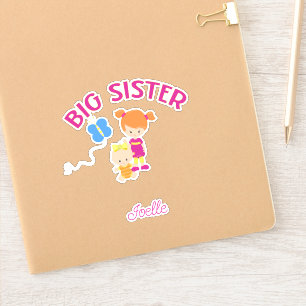 Grande Soeur avec Bébé Soeur Sticker personnalisé
