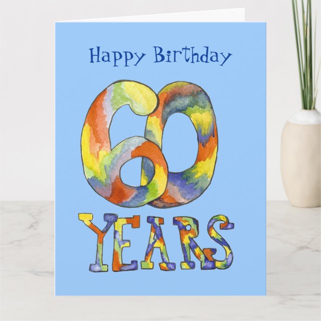 Grande soixantième carte d'anniversaire (Devant)