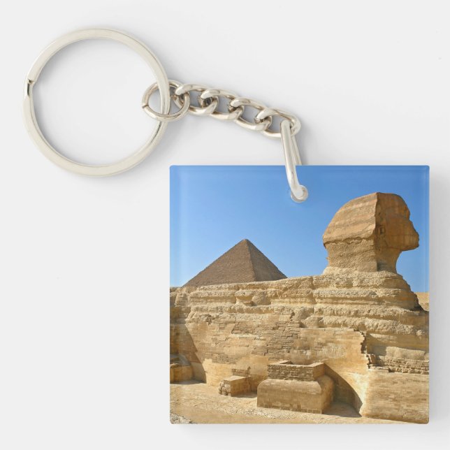 Grande Sphinx de Gizeh avec la pyramide de Khafre  (Devant)