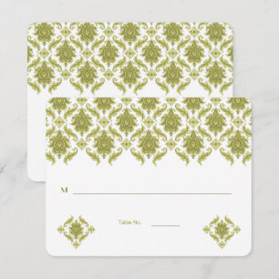 Grande Taille Mariage damassé Table Place Cartes