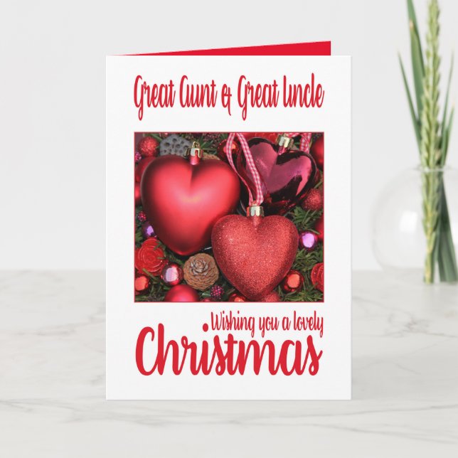 Grande Tante et Grand Oncle Jolie carte de Noël (Devant)