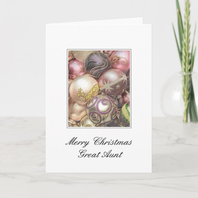 Grande tante Joyeuse carte de Noël (Devant)