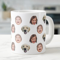 20 Oz Jumbo Cute Family Face 3 Photos Spécialité