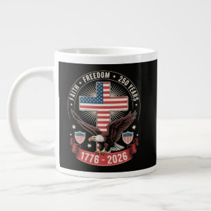 Grande Tasse 250e anniversaire USA Foi Liberté 4 juillet