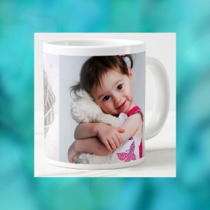 Grande Tasse 2 Photos : Enfant, Petit ami, Conjoint, Maman ou A