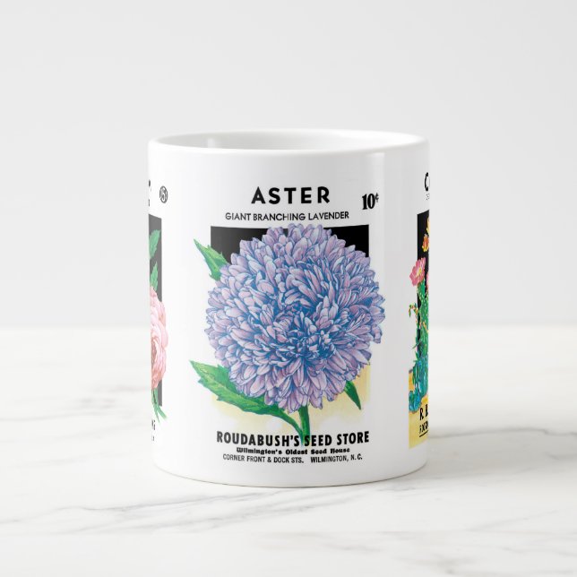 Grande Tasse 3 Fleurs d'art Étiquette de paquets de semences Vi (Devant)