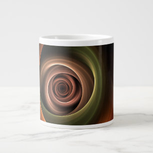 Grande Tasse 3D Spirale Abstraite couleurs chaudes Art fractal 