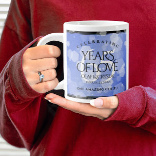 Grande Tasse 65e anniversaire de l'élégant Mariage Blue Sapphir